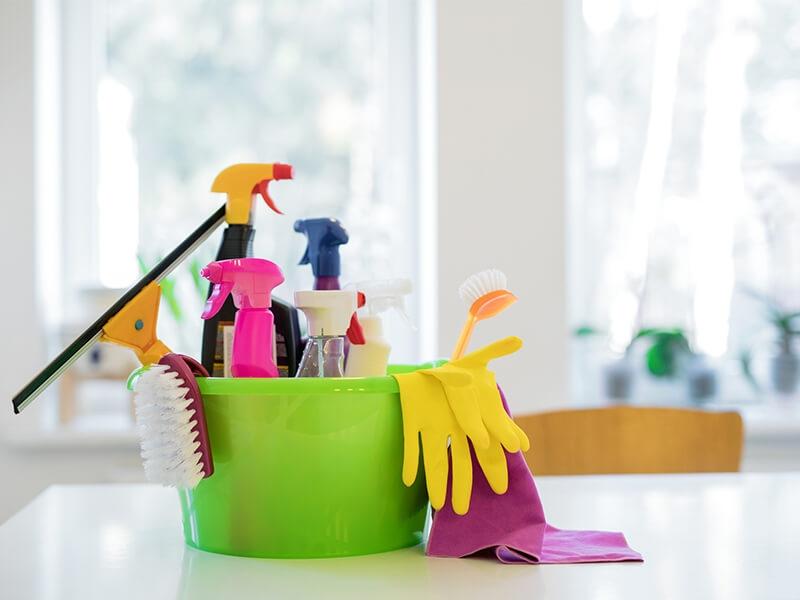 DISINFECTION OF THE HOME AND THE BED LINEN AFTER EACH CLIENT :